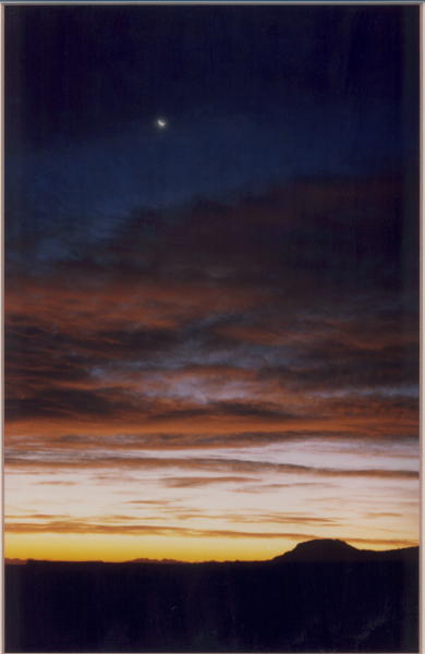Moonrise near Red Rock, Nevada