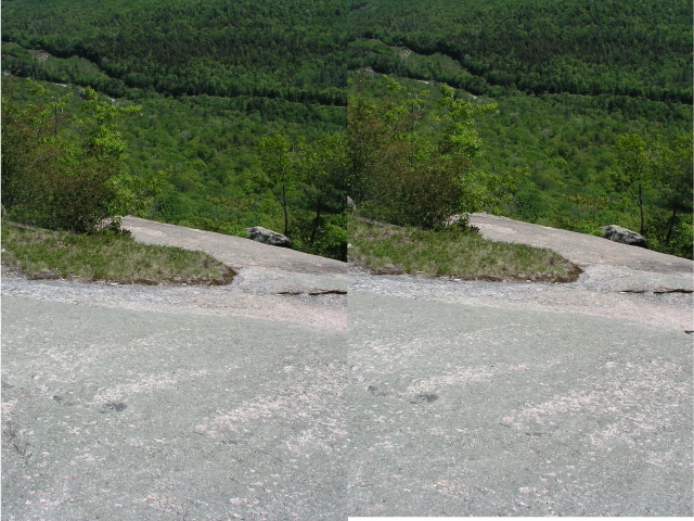 On the way to the Welch summit, looking down