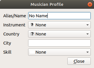 Default musician profile